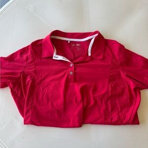 Adidas Women's Button Down Red Shirt